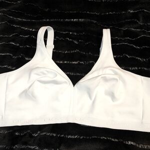 Lane Bryant Cacique Cotton Unlined No-Wire Bra White 50D NWOT